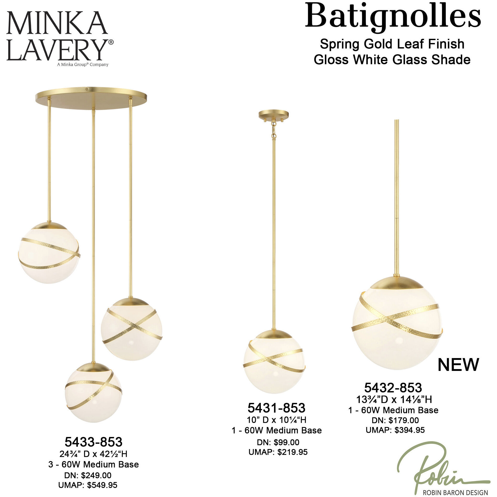 Batignolles 1 Light 13.75 inch Spring Gold Leaf Mini Pendant Ceiling Light